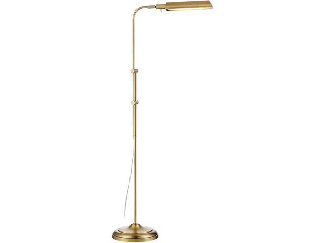 360 Lighting Culver Traditional Pharmacy Floor Lamp Standing LED Adjustable Height Plated 57' Tall Aged Brass Metal Shade Pole Light for Living...