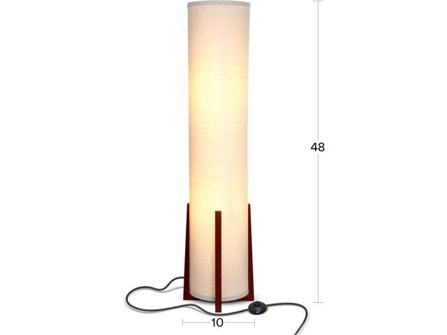 Brightech Parker Paper Lantern Floor lamp, 48 Inch Tall Lamp with Wood Frame, Asian Design for Bedroom, Decorative Tower Shade Lamp for Living...