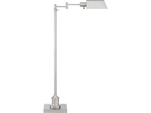 Regency Hill Jenson Traditional Adjustable Pharmacy Light Floor Lamp Swing Arm Standing Base 54' Tall Brushed Nickel Silver Metal for Living Room...