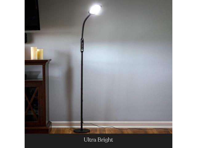 Brightech Litespan 2-in-1 LED Floor & Desk Lamp, Adjustable Height, Shades, Neck, Esthetician Light for Lashes, Portable Gooseneck Standing Lamp...