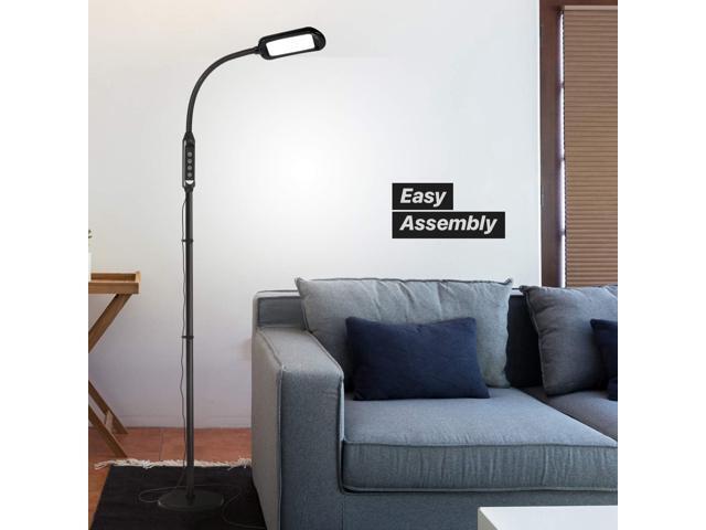 Brightech Litespan 2-in-1 LED Floor & Desk Lamp, Adjustable Height, Shades, Neck, Esthetician Light for Lashes, Portable Gooseneck Standing Lamp...