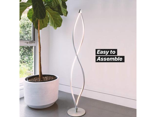 Brightech Twist Floor Lamp, Bright Tall Lamp for Offices, Modern LED Spiral Lamp for Living Rooms, Dimmable Standing Lamp with Sturdy Base for...