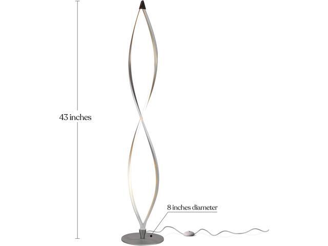 Brightech Twist Floor Lamp, Bright Tall Lamp for Offices, Modern LED Spiral Lamp for Living Rooms, Dimmable Standing Lamp with Sturdy Base for...