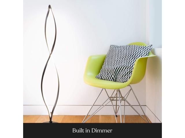 Brightech Twist Floor Lamp, Bright Tall Lamp for Offices, Modern LED Spiral Lamp for Living Rooms, Dimmable Standing Lamp with Sturdy Base for...