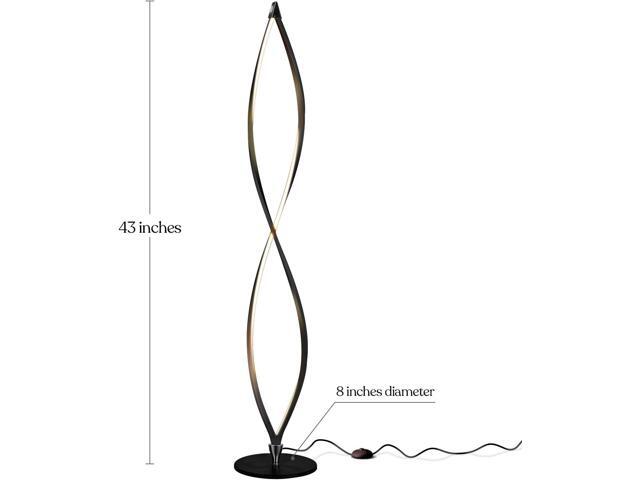 Brightech Twist Floor Lamp, Bright Tall Lamp for Offices, Modern LED Spiral Lamp for Living Rooms, Dimmable Standing Lamp with Sturdy Base for...