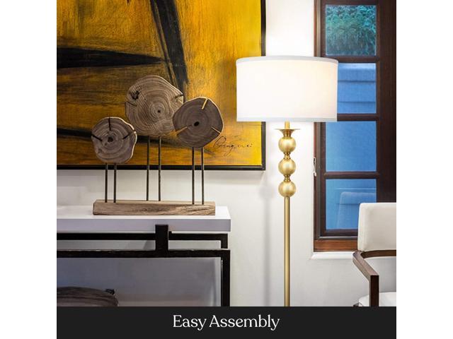 Brightech Riley LED Floor lamp, Boho Lamp for Living Rooms & Offices, Great Living Room Décor, Mid-Century Standing Lamp for Bedroom Reading, Tall...