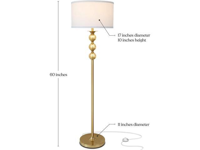 Brightech Riley LED Floor lamp, Boho Lamp for Living Rooms & Offices, Great Living Room Décor, Mid-Century Standing Lamp for Bedroom Reading, Tall...