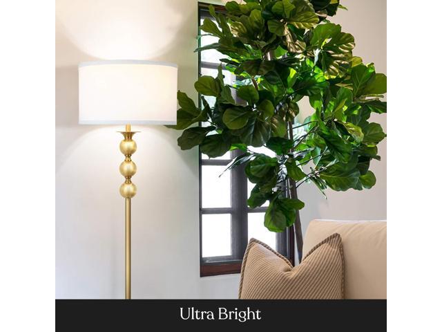 Brightech Riley LED Floor lamp, Boho Lamp for Living Rooms & Offices, Great Living Room Décor, Mid-Century Standing Lamp for Bedroom Reading, Tall...