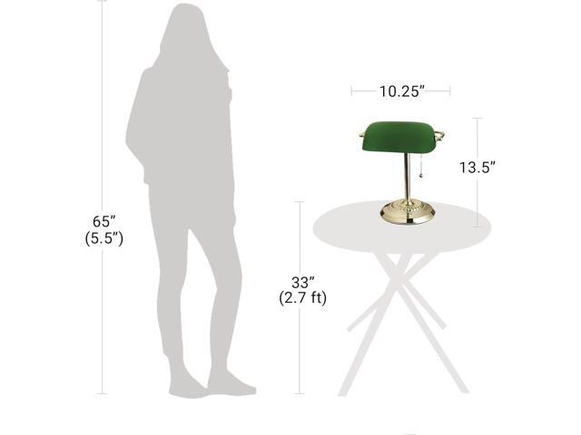 Catalina Lighting Traditional Desk Lamp, Green, Smart Home Capable for Home Office, Dorm, Apartment, Corded with Adjustable Lighting