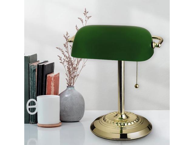 Catalina Lighting Traditional Desk Lamp, Green, Smart Home Capable for Home Office, Dorm, Apartment, Corded with Adjustable Lighting