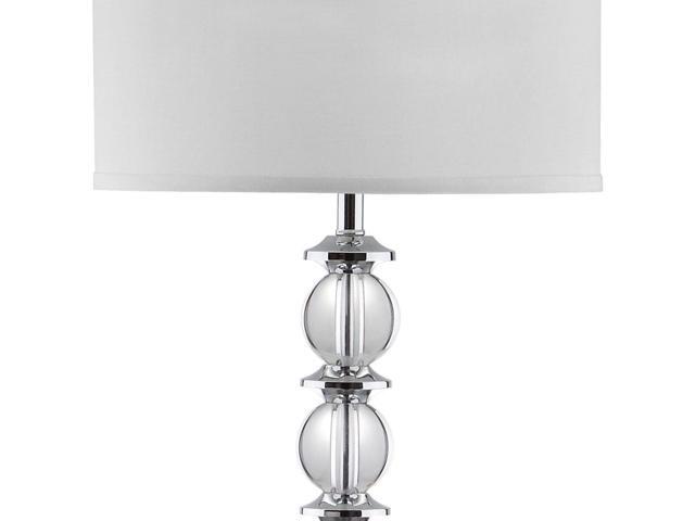 SAFAVIEH Lighting Collection Riga Clear Crystal/ Chrome 60-inch Living Room Bedroom Home Office Standing Floor Lamp (LED Bulb Included)