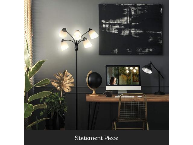 Brightech Medusa LED Floor Lamp Multi-Head Dimmable Floor Lamp for Living Rooms & Offices Tall Lamp with Interchangeable Shades, Adjustable...