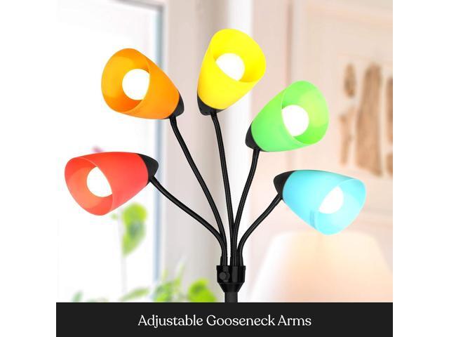 Brightech Medusa LED Floor Lamp Multi-Head Dimmable Floor Lamp for Living Rooms & Offices Tall Lamp with Interchangeable Shades, Adjustable...