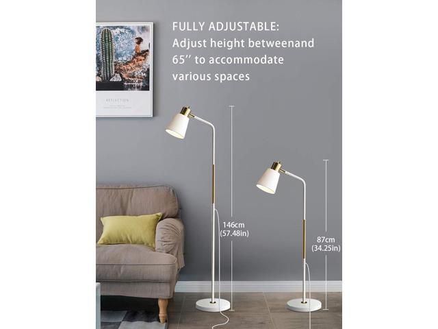 Floor Lamp, Industrial Floor Lamps for Living Rooms Rustic Farmhouse Reading Standing Floor Lamp Adjustable Metal Heads Indoor Task Lighting for...