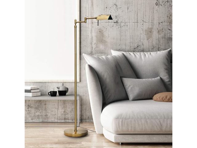 OBright Dimmable LED Pharmacy Floor Lamp, 12W LED, Full Range Dimming, 360 Degree Swing Arms, Adjustable Heights, Standing Lamp for Reading,...