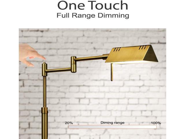 OBright Dimmable LED Pharmacy Floor Lamp, 12W LED, Full Range Dimming, 360 Degree Swing Arms, Adjustable Heights, Standing Lamp for Reading,...
