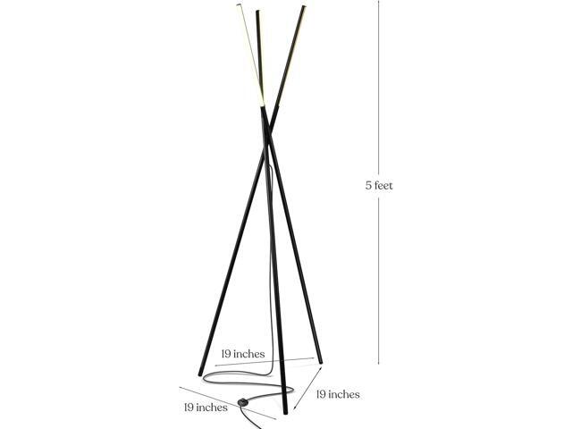 Brightech Stix Floor Lamp, Tall Tree Lamp for Offices, LED Tripod Lamp for Living Rooms, Great Living Room Décor, Dimmable Standing Lamp With 3...