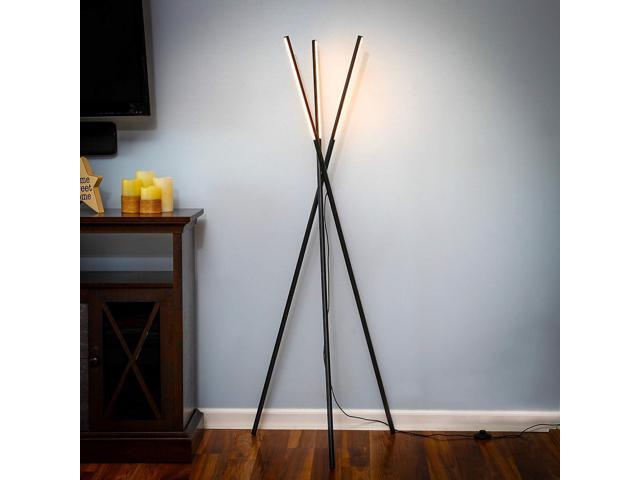 Brightech Stix Floor Lamp, Tall Tree Lamp for Offices, LED Tripod Lamp for Living Rooms, Great Living Room Décor, Dimmable Standing Lamp With 3...