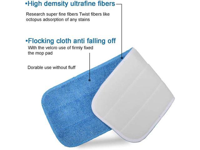 Microfiber Replacement Mop Pad, 18' x 6' Wet & Dry Home & Commercial Cleaning Refills, Reusable Floor Mop Pads (6 Pack)