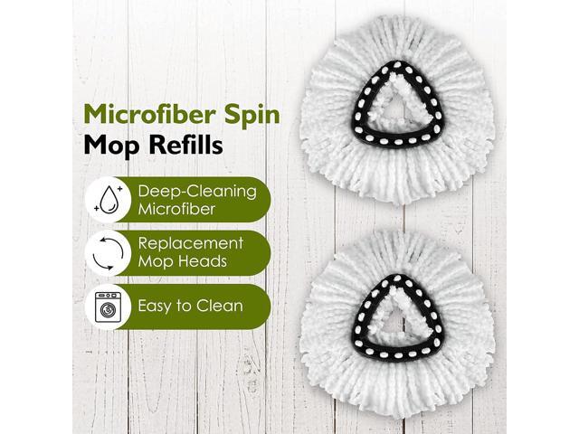 6 Pack EasyWring Spin Mop Refill - Spin Mop Replacement Head Compatible with O-Ceda, Microfiber Spin Mop Refill Easy Cleaning Floor Spinning Heads...