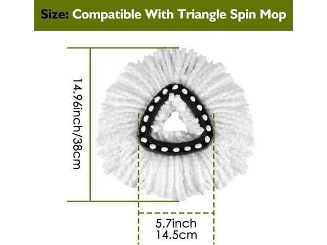 6 Pack EasyWring Spin Mop Refill - Spin Mop Replacement Head Compatible with O-Ceda, Microfiber Spin Mop Refill Easy Cleaning Floor Spinning Heads...