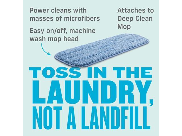 E-Cloth Deep Clean Mop Head, Microfiber Mop Head Replacement for Floor Cleaning, Great for Hardwood, Laminate, Tile and Stone Flooring, Washable...