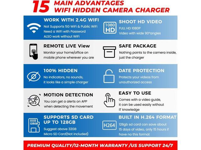 TOQI Spy Camera Wireless Hidden WiFi Camera with Remote Viewing, 2023 Newest Version 1080P HD Nanny Cam/Security Camera Indoor Video Recorder...