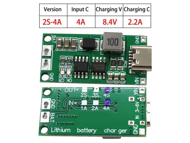 Multi-Cell 2S Type-C To 8.4V Step-Up Boost LiPo Polymer Li-Ion Charger Lithium Battery Charger Module 4A