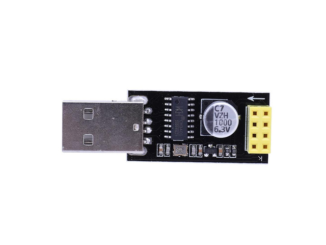CH340 ESP-01 Adapter USB To ESP8266 WiFi Module Adapter Support Windows Systems 1000uF Solid-state Capacitor(Adapter)