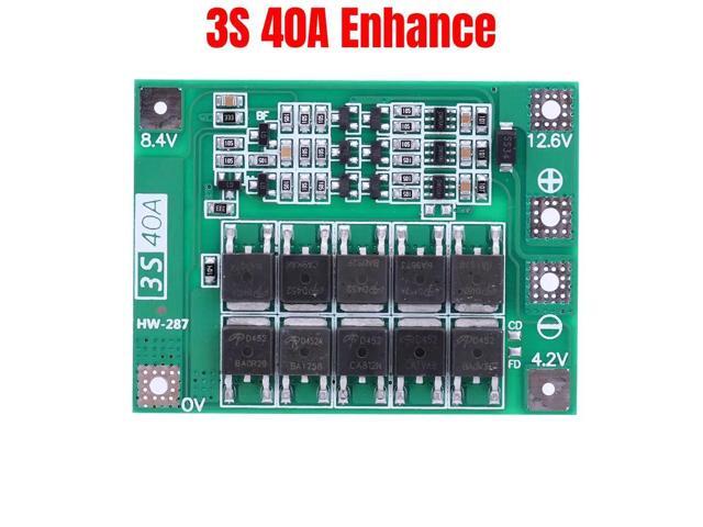 3S BMS Balance 11.1V 12.6V/14.8V 16.8V Li-ion Lithium Battery Charger Protection Board 40A Enhance
