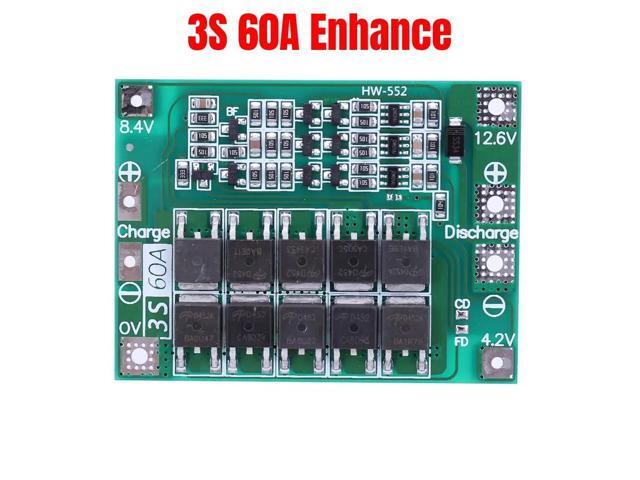 3S BMS Balance 11.1V 12.6V/14.8V 16.8V Li-ion Lithium Battery Charger Protection Board 60A Enhance