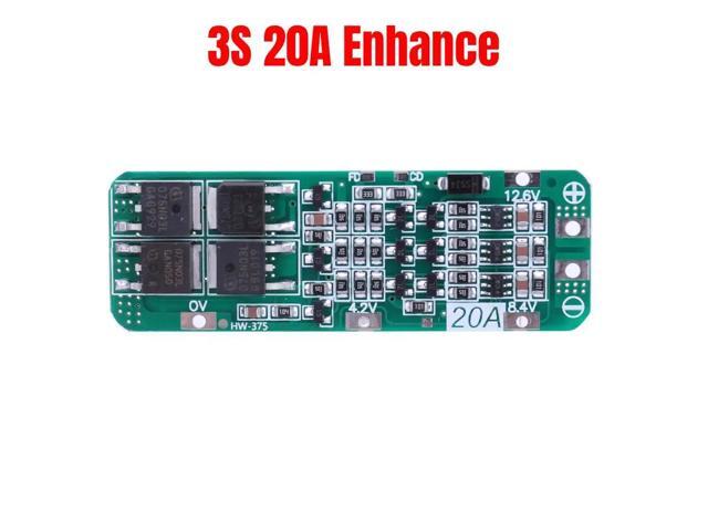 3S BMS Balance 11.1V 12.6V/14.8V 16.8V Li-ion Lithium Battery Charger Protection Board 20A Enhance