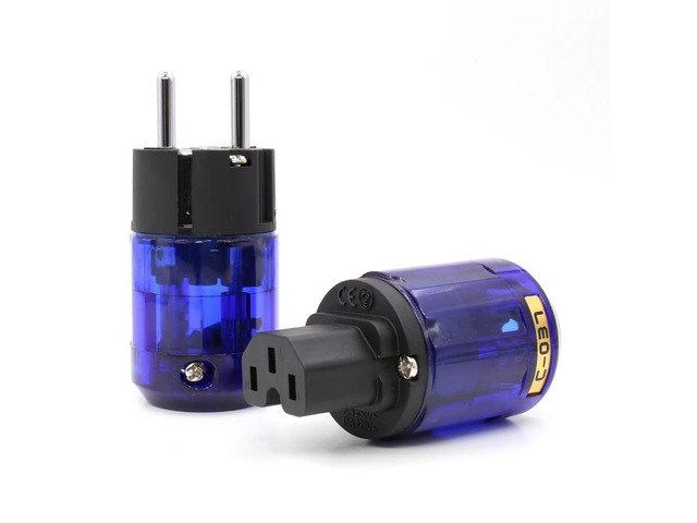 10pairs Rhodium plated P-037E EU & C-037 IEC female power plug for audiophile di