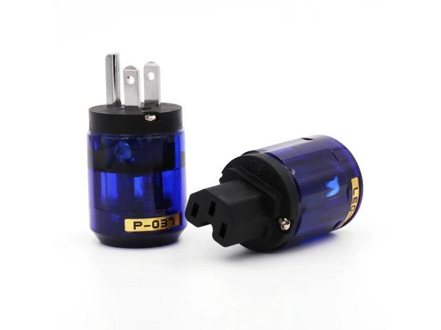 5pairs P-037 pure coppper Rhodium-plated US Power Plug & C-037 IEC plugs for hi end power cable