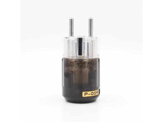2pcs HI-END P-004E Rhodium Plated EU Power Plug for power cable