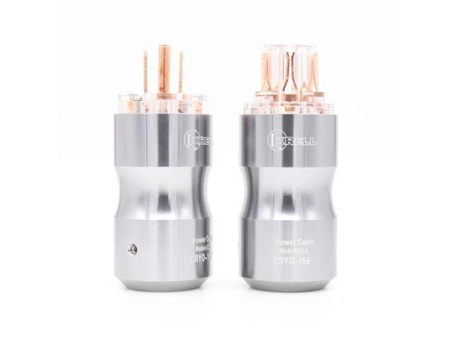 Pair pure copper US Power Plug HIFI Power Cord Cable Plug IEC Plug