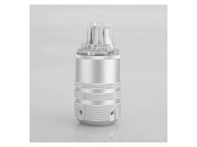 Euro 2 Pin Plug Audio Grade EU Power Plug Rhodium Plated For DIY Power Cord Extension Power Cable HIFI(Female plug)