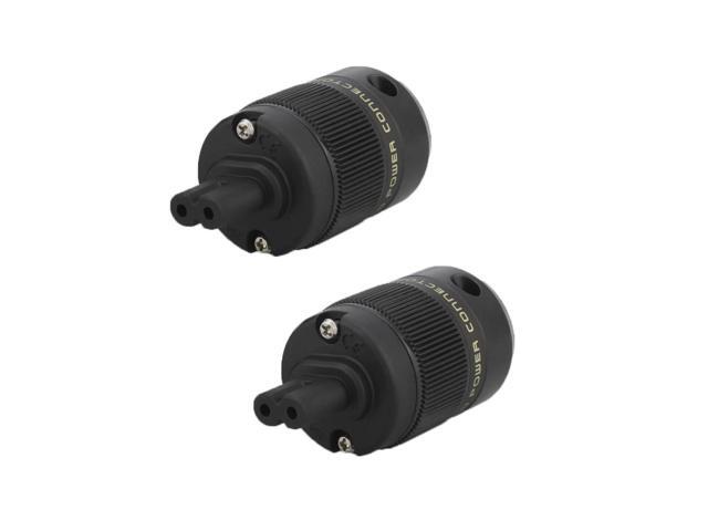 2pcs Hi End Rhodium Figure 8 C7 Power Plug hifi Audio speaker amplifier Electrical AC Power cord IEC Plug socket connector