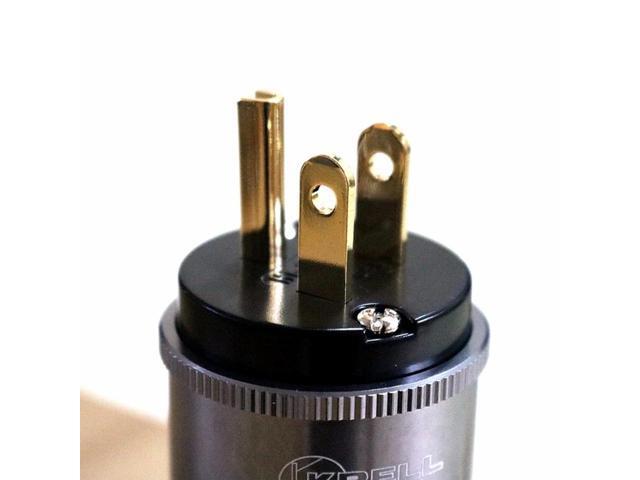 Gold Plated US Power Plug Connector Power Cord Plug+IEC Female Connector for CD player(only male)