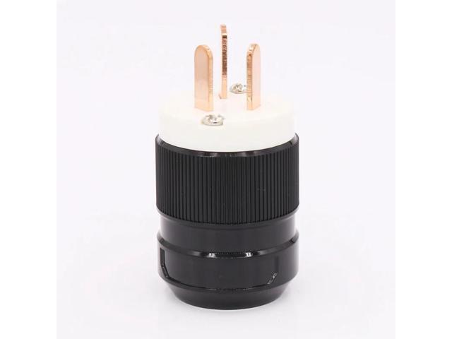 Hi-End AU Mains Power Plug Male Copper Connector Cable Cord 3 Pin HiFi