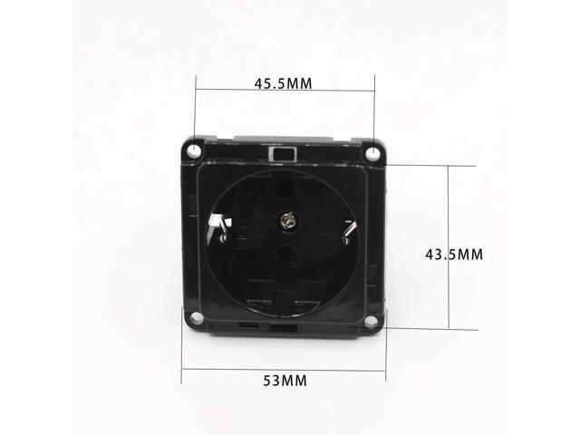 2PCS AC Power Connector EU Power Socket Jack Power Cord Inlet AC 250V 16A HIFI Socket