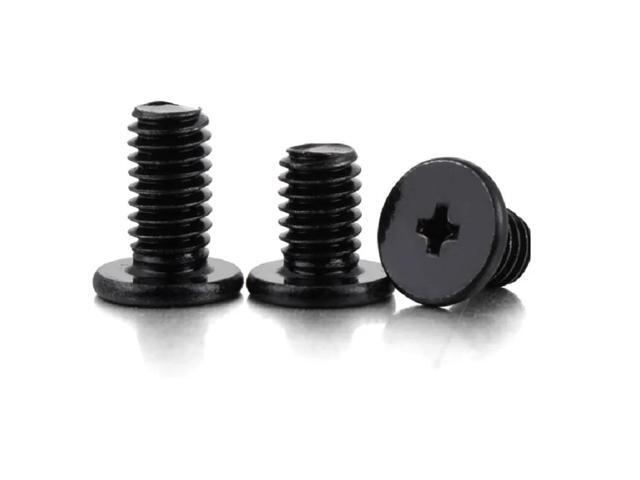 300pcs M3 flat and thin head computer black cover screw Length: 4mm Size: M3