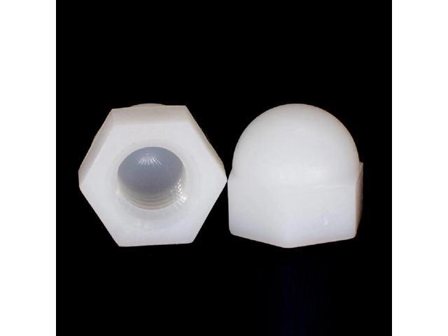 DIN1587 nylon Cap Nuts Decorative Cover Semicircle Acorn Nut(White)(M3 20pcs)