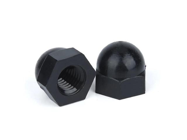 DIN1587 nylon Cap Nuts Decorative Cover Semicircle Acorn Nut(Black)(M8 10pcs)