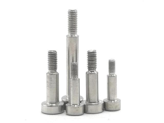 304 A2 Stainless Steel Hex Hexagon Socket Cap Head Shoulder Roller Bearing Screw Bolt High Tensile(6mm)(1pcs 10-M8)