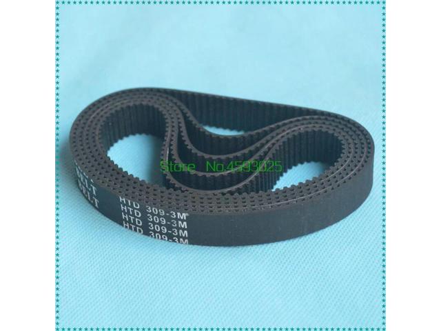 HTD-255-3M Timing Belt Pitch Length Width 10mm Rubber HTD3M Synchronous Belt 300 In Closed-loop