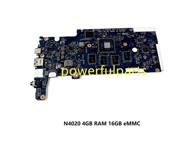 Chromebook 3100 Motherboard 02VPK7 CN-02VPK7 EDB10 LA-G851P N4020 4G RAM 16G EMM