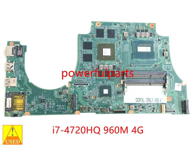 Inspiron 7557 Motherboard i7-4720HQ 960M 4G RNXCD 0RNXCD CN-0RNXCD DA0AM9MB8D0 Tested Ok