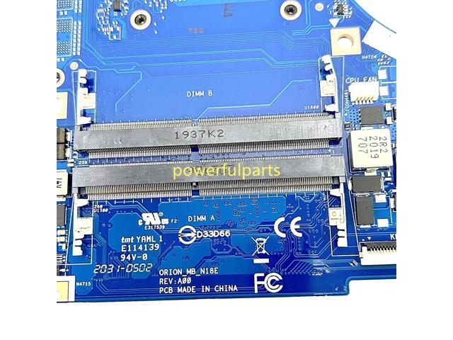 m15 m17 Motherboard 0RI0B_MB_N18E 0900DH 01F1MV 0GW6VK 0TTKRP i7-8750H GTX1660TI