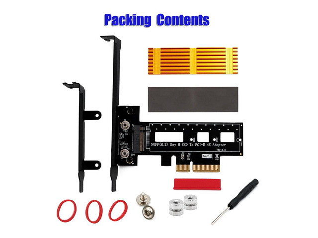 M2 PCIe adapter M2 NVME M Key PCI e converter Card M.2 PCI-e x4 adapter with heatsink